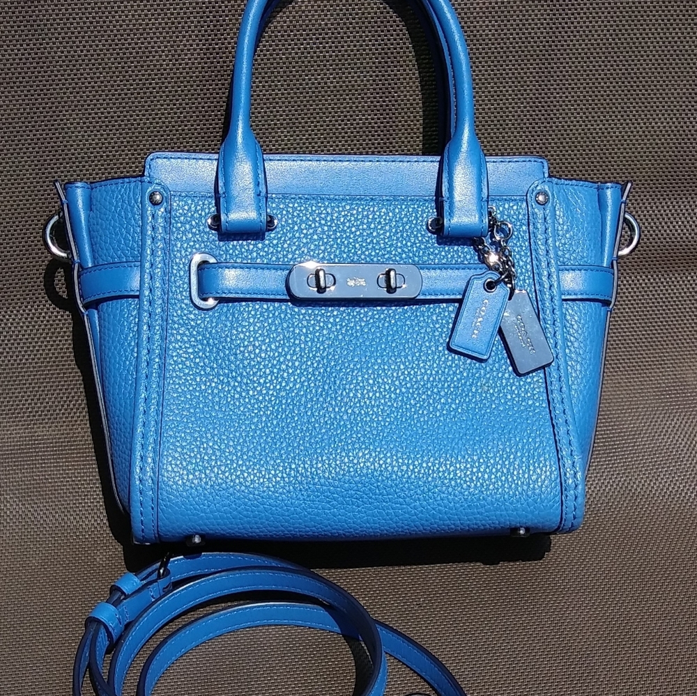 Coach Swagger 21 Pebble Leather Satchel Crossbody